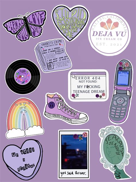 Olivia Rodrigo SOUR Sticker Pack 12 Count Etsy