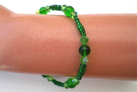 Bright Green Bead Bracelet T For Her Green Beaded Bracelets