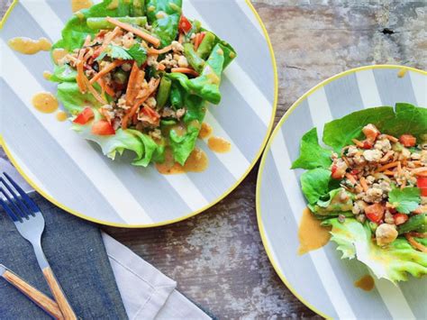 These thai turkey lettuce wraps are bursting with fresh ingredients and bold flavors; Thai Turkey Lettuce Wraps with Peanut Sauce - Parsnips and ...