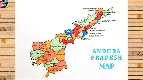 How To Draw Andhra Pradesh Map With Districts Andhra Pradesh Map