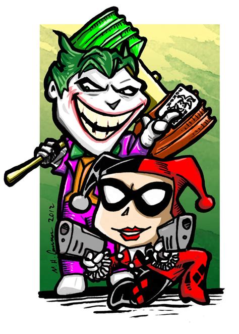 Chibi Joker And Harley In Color By Artildawn On Deviantart