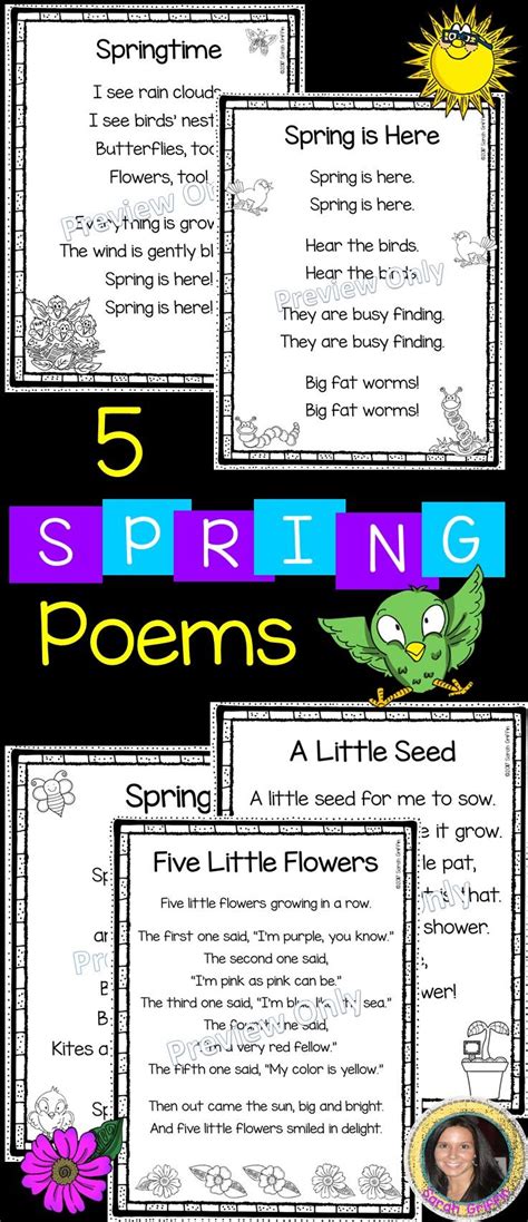 5 Spring Poems For Kids Springtime Spring Is Here Spring A