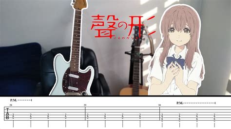 Tabs Koe No Katachi A Silent Voice Ost Lit Guitar Cover Youtube