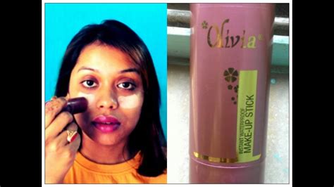 Olivia Pan Stick Review Demo I Cheapest Foundation In India Youtube