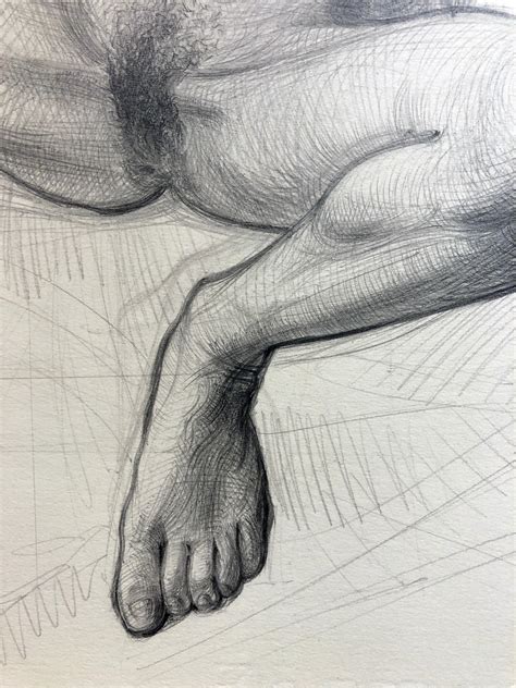 David Becker Study For A Foregone Conclusion Female Nude Figure Study Graphite Drawing At