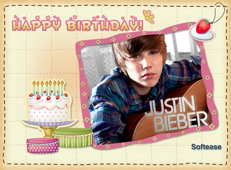 Justin Bieber Birthday Card Printable