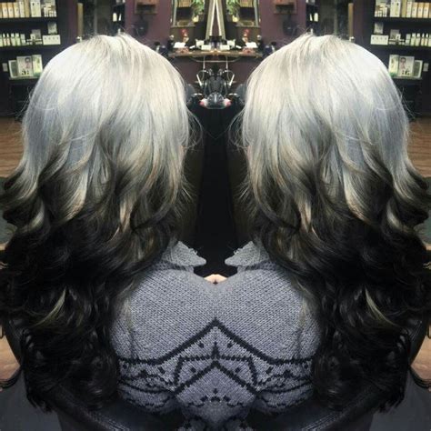 Maybe you would like to learn more about one of these? Silver reversed ombre= perfect winter look! | Reverse ...
