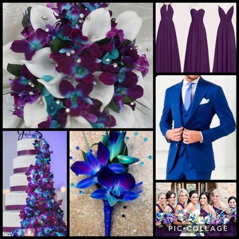 Plum And Royal Blue Wedding Blue Orchid Wedding Purple Wedding Theme