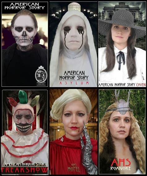 American Horror Story Group Mashup Fancy Dress Costume Makeup Diy Scene Film Tv Show Series Ahs