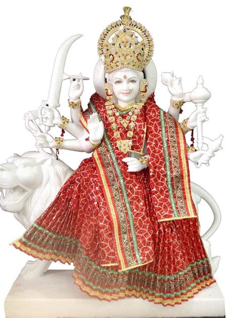 buy maa ambe maa durga murti for puja or decor 24 x 22 x 7 inch marble online at low prices in