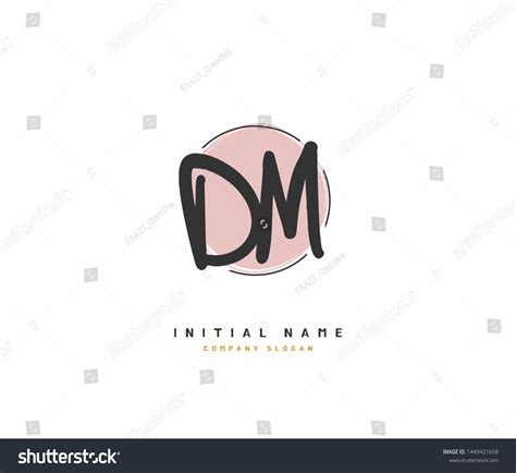 D M Dm Beauty Vector Initial Stock Vector Royalty Free 1449421658