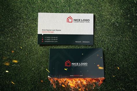 House Logo Business Card With Images Business Card Template Design