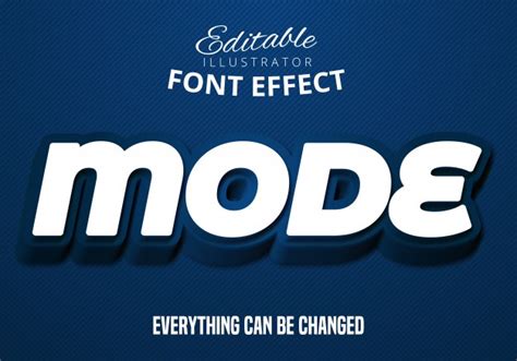 Premium Vector Mode Text Editable Font Effect