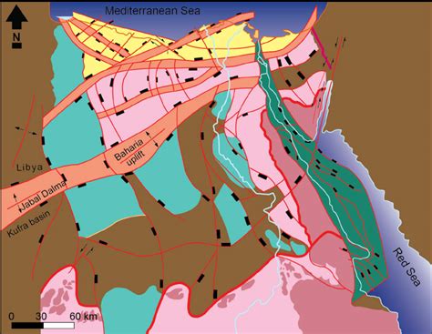 Deep crust and basement structure of the peace river arch region: Basement structure map of Egypt (Meshref 1990) | Download ...