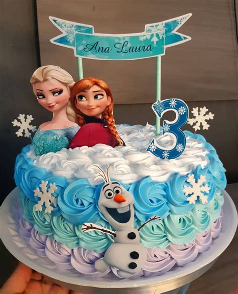 95 Suggestions To Enchant Your Guests Bolo Aniversario Frozen