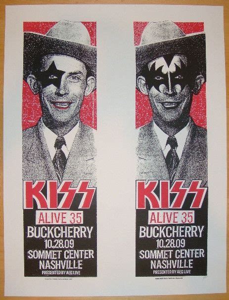 2009 Kiss Nashville Uncut Silkscreen Concert Poster Proof By Print Mafia Concert Posters