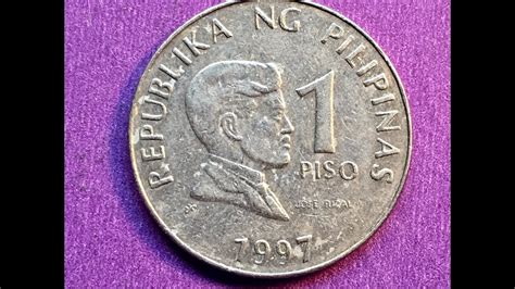 First Philindsing Coin Video 1997 1piso Philippines 1 Peso Coin