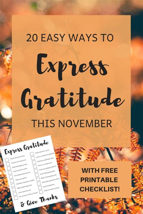 20 Easy Ways To Give Thanks And Express Gratitude Includes A Free