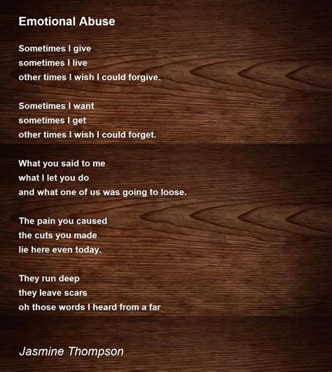 Best Mental Abuse Poems