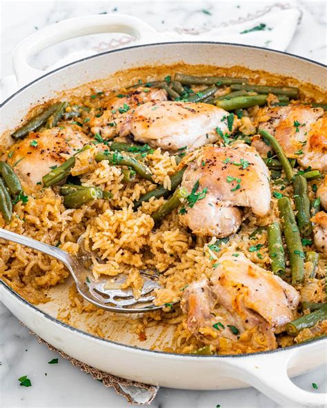 Coconut Chicken With Rice And Green Beans Jo Cooks