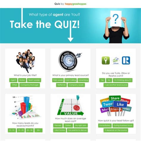 Creative Imagery For Quiz Landing Page Landing Page Design Contest