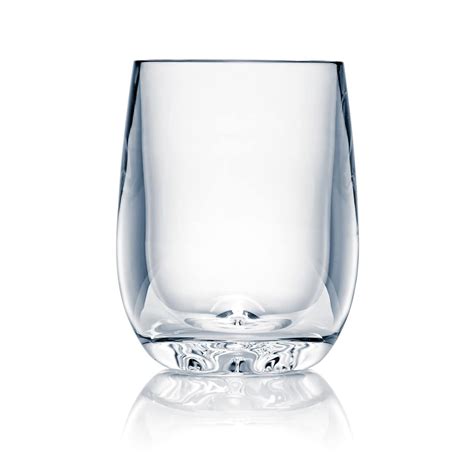 Strahl Unbreakable Stemless Wine Glass Design Shatterproof Polycarbonate Clear