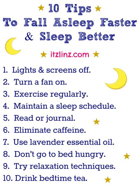 10 Tips To Fall Asleep Faster And Sleep Better Itz Linz