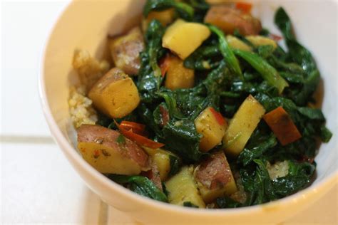 Maybe you would like to learn more about one of these? Laine's Recipe Box: Spicy Stewed Potatoes and Spinach with ...