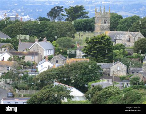 Perranuthnoe Village Cornwall England Uk In June Stock Photo Alamy