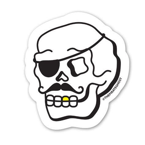 Buy Pirateghost Skull Die Cut Stickers Stickerapp