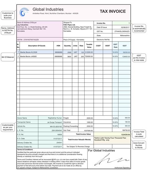 Gst Tax Invoice Software Format Online