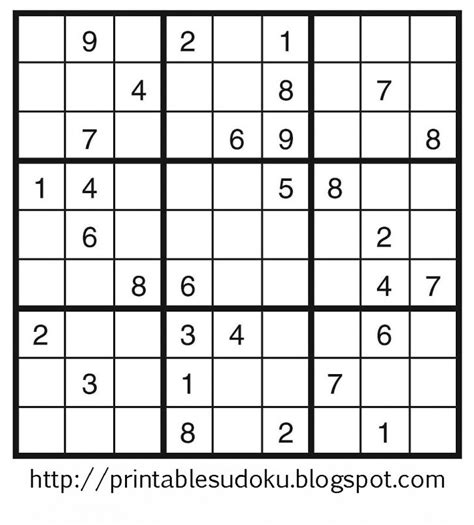 Printable Sudoku Free Printable Easy Sudoku Puzzle To Print Sudoku