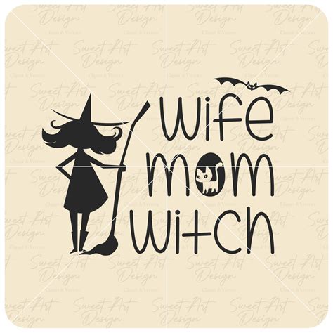 Wife Mom Witch Svg Halloween Mom Svg Spooky Season 2022 2023 Etsy