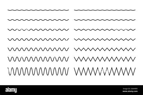 Wave Zigzag Wiggle Line Stroke For Divider Border Design Curve