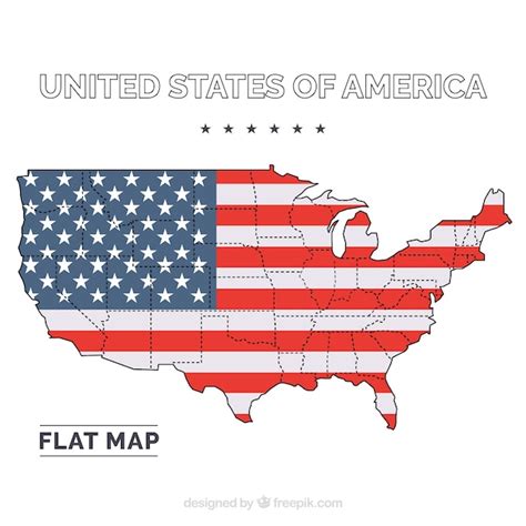 Free Vector United States Of America Flat Map