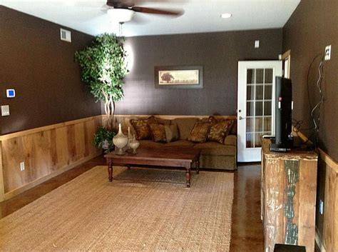 Basement finishing tre new half wall panels. Paint color? might be too dark for basement? | Wood walls ...