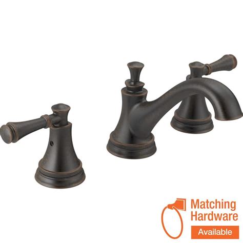 Delta Silverton In Widespread Handle Bathroom Faucet In Spotshield