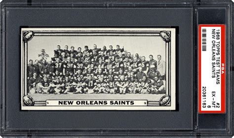 1968 Topps Test Teams New Orleans Saints Psa Cardfacts®