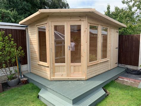 Corner Summerhouse Shed H Duty Ft X Ft Summer Houses Cheap