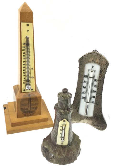 Lot 3pc Vintage Mercury Thermometers