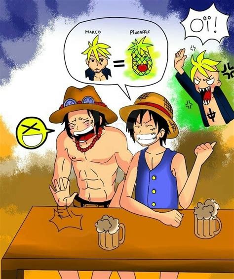 Marcoaceluffy Ace And Luffy One Piece Funny One Piece Manga