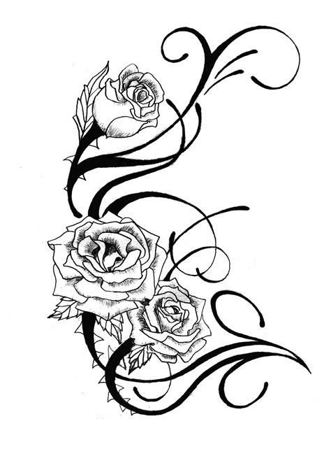 Free Black And White Flower Tattoo Download Free Black And White