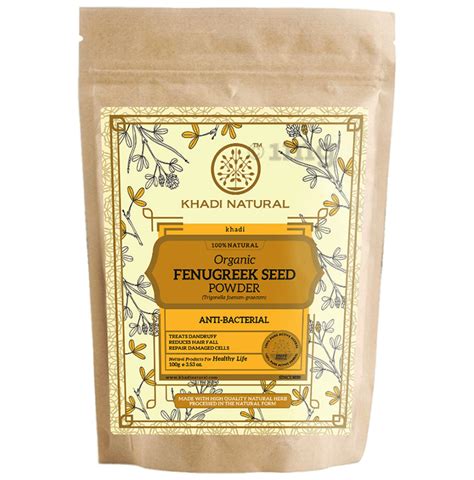 Khadi Naturals Organic Fenugreek Seed Powder Buy Packet Of 1000 Gm
