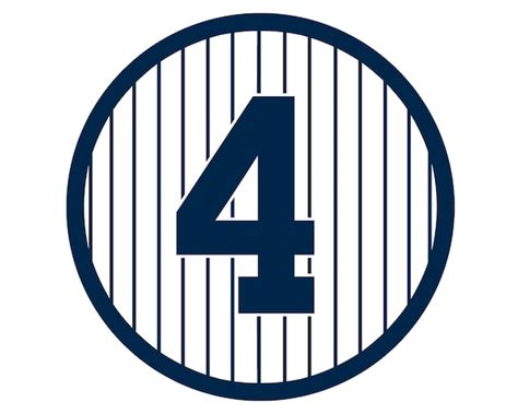 Lou Gehrig Retired Number Sticker New York 4 Etsy