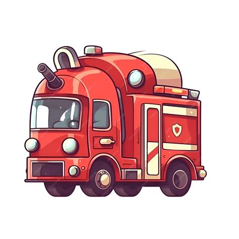 Premium Ai Image Cartoon Fire Truck Vector Illustration Of A Firetruck