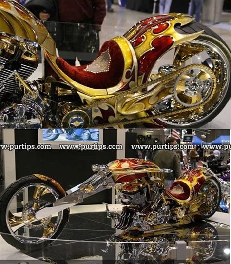 One Of The Most Expensive Bikes This 500000 Gold Plated Chopper