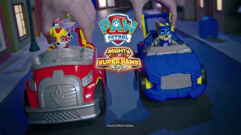 Paw Patrol Mighty Pups Super Paws Marshalls Powered Up Fire Truck