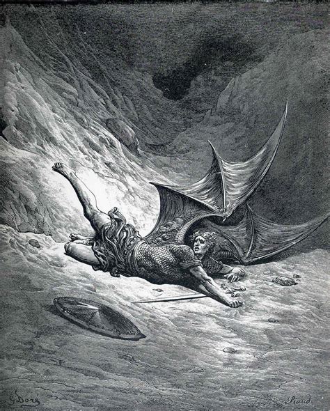 Gustave Dore Fallen Angel The Fallen Satanic Art Fine Art Prints