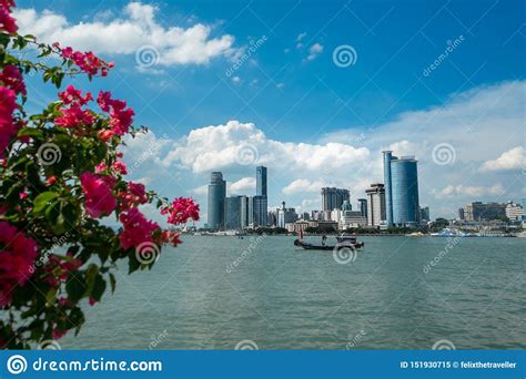 View On The Chinese City Of Xiamen Stock Image Image Of Ocean