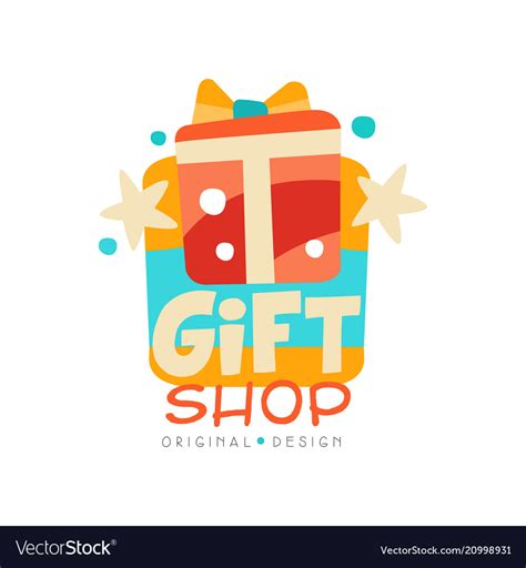Design your own by customizing one of canva's professionally made logo templates with the help of our intuitive editing brown elegant flower shop line art logo. Gift shop logo design template label with gift Vector Image